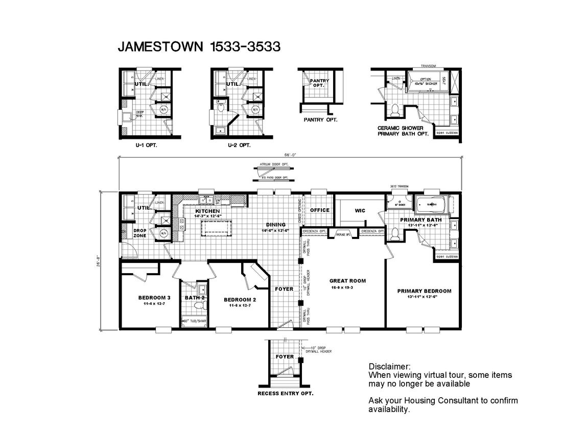 The 3533 JAMESTOWN Floor Plan