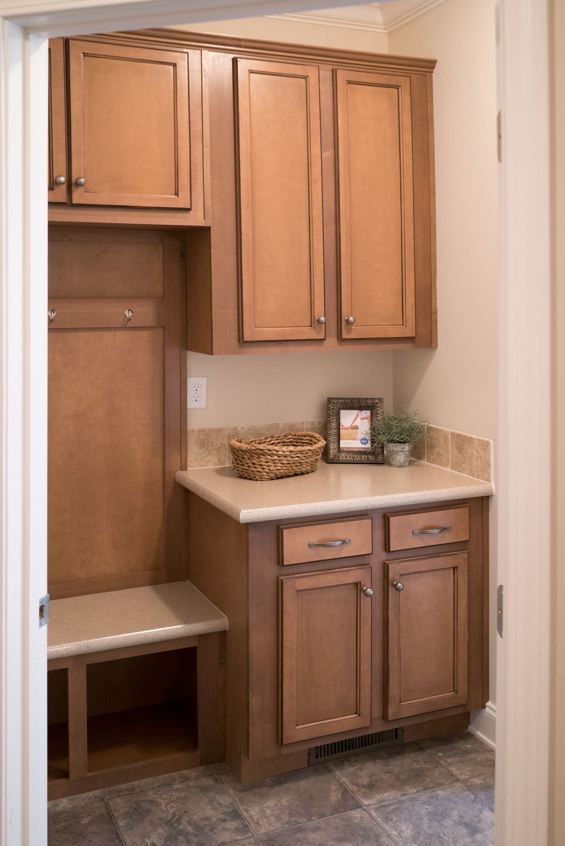 The 1545 JAMESTOWN Utility Room. This Manufacture Home features 3 bedrooms and 2 baths.